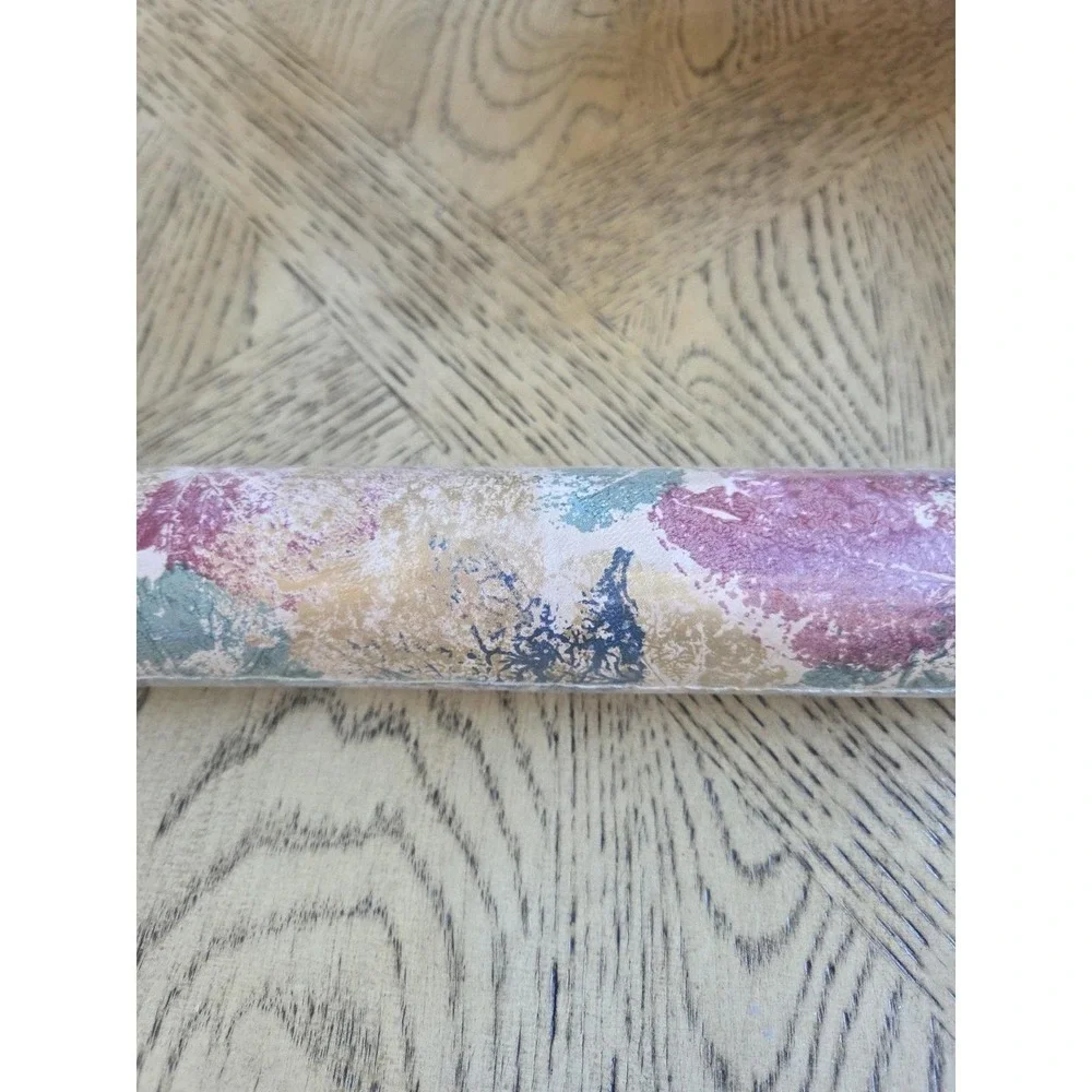 Sunworthy Wallpaper Wallcovering New NOS 1980s 3152907 Leaves Maroon Green Blue
